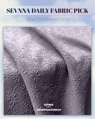 Kain Renang Bertekstur UPF 50+ 320gsm dengan Ketahanan Klorin Tinggi untuk Pakaian Renang Tahan Lama