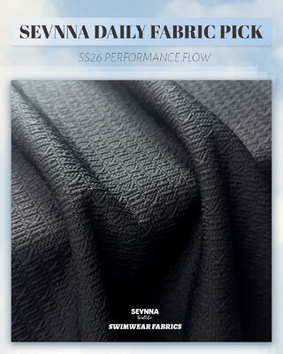 Kain Renang Bertekstur Tahan Klorin Tinggi dengan 98% Poliester Daur Ulang dan Perlindungan UPF 50+