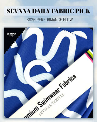 Bahan Kain Renang Daur Ulang Dewasa Ramah Lingkungan Berkelanjutan Cocok untuk Produksi Pakaian Renang dan Pakaian Aktif