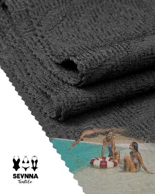 Per ikat lingkaran Kain nilon daur ulang dengan 53% poliester daur ulang dan berat 390gsm untuk solusi tekstil berkelanjutan