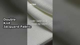 Kain rajutan ganda poliester daur ulang dengan gaya Jacquard dan lebar 160cm untuk pakaian yang sadar lingkungan