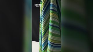 Peregangan Eco Stripe Kain Nilon Daur Ulang