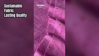 Kain Poliester Daur Ulang Ramah Lingkungan dirancang untuk merek fesyen berkelanjutan yang berfokus pada lingkungan